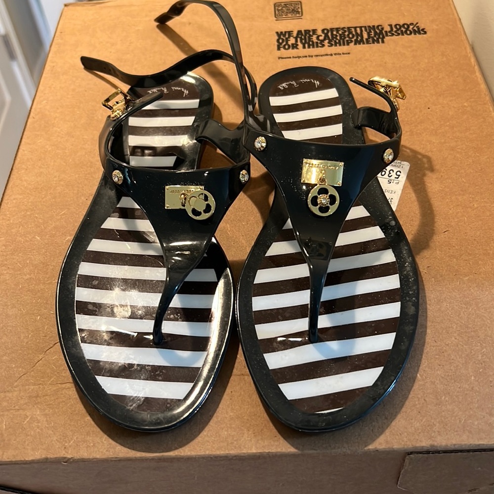 Henri Bendel Black Jelly Sandals
